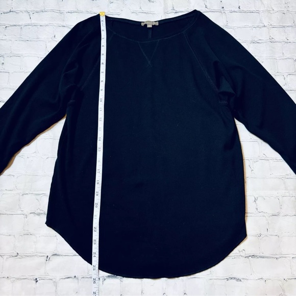 Lilla P Women's Long Sleeve Boat Neck Top Black 100% Cotton Size XS - Picture 8 of 9